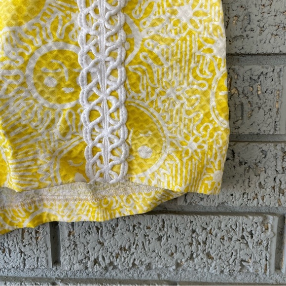 Lilly Pulitzer Liza Shorts Kissed By The Sun Yellow White Size 6 - Picture 5 of 8